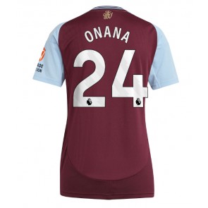 Aston Villa Amadou Onana #24 Replika Hjemmebanetrøje Dame 2024-25 Kortærmet